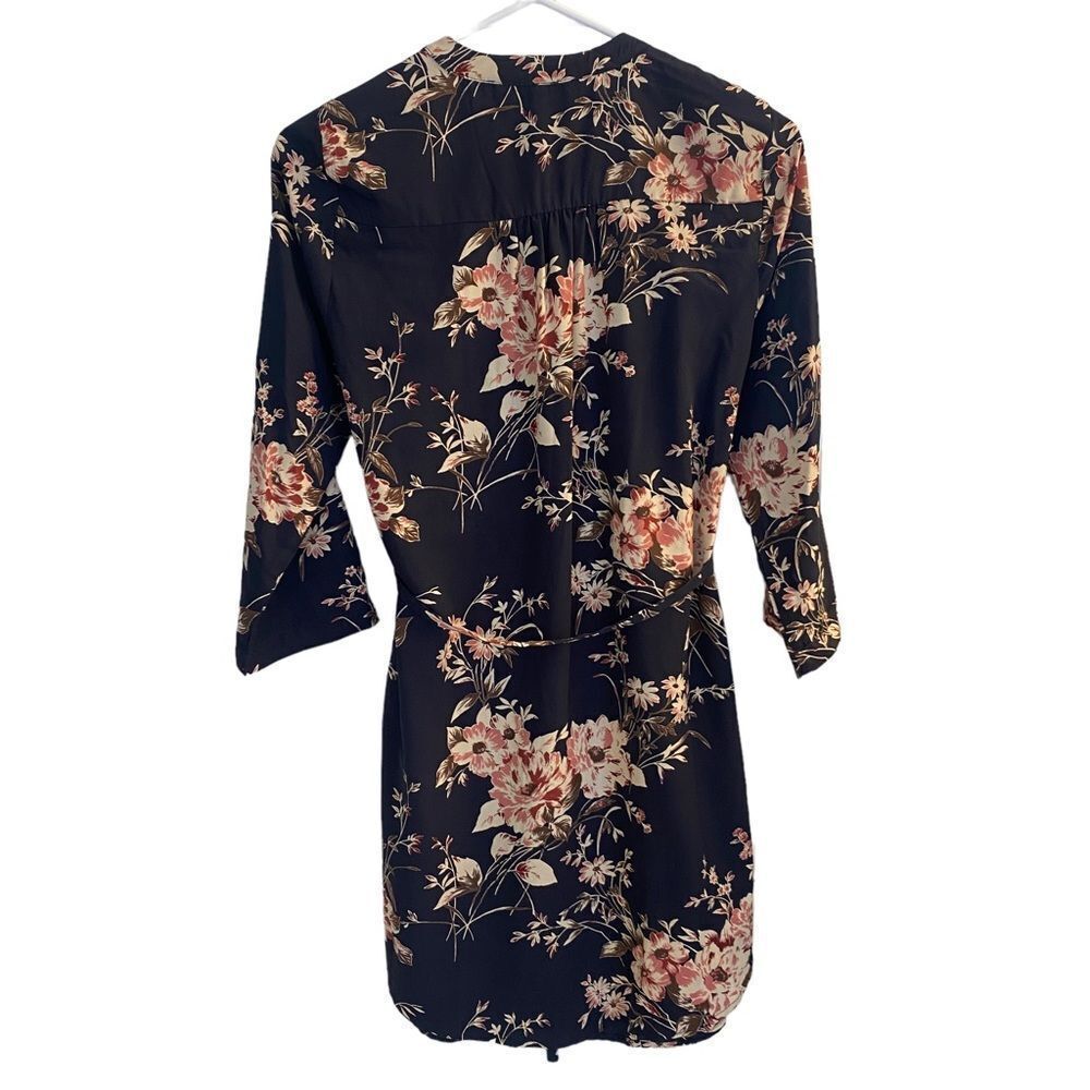 41 Hawthorn Navy Floral Roll Cuff Dress Sz XSP - Picture 3 of 10